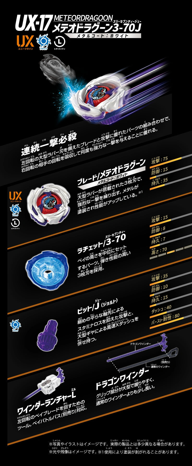 Beyblade X - UX-17 - Meteor Dragoon